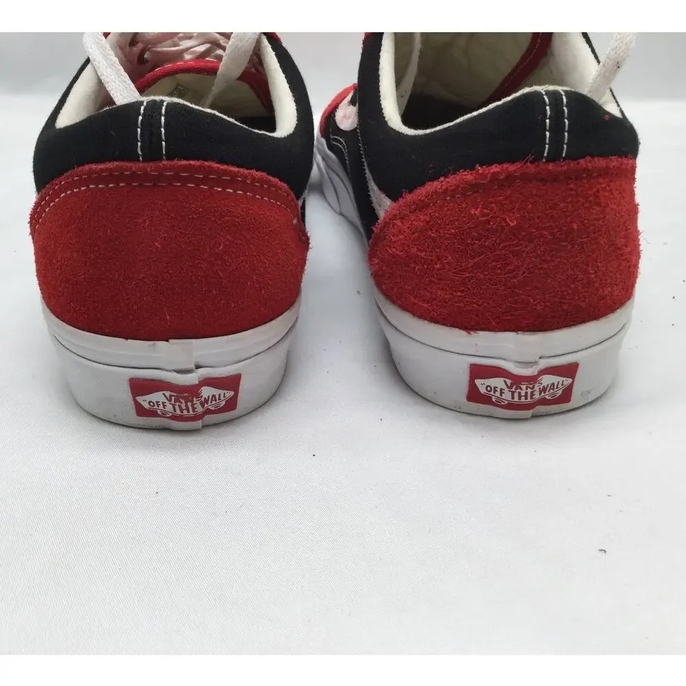 Vans Old Skool Sidestripe V Red, Black & White Shoes M8.5/W10
